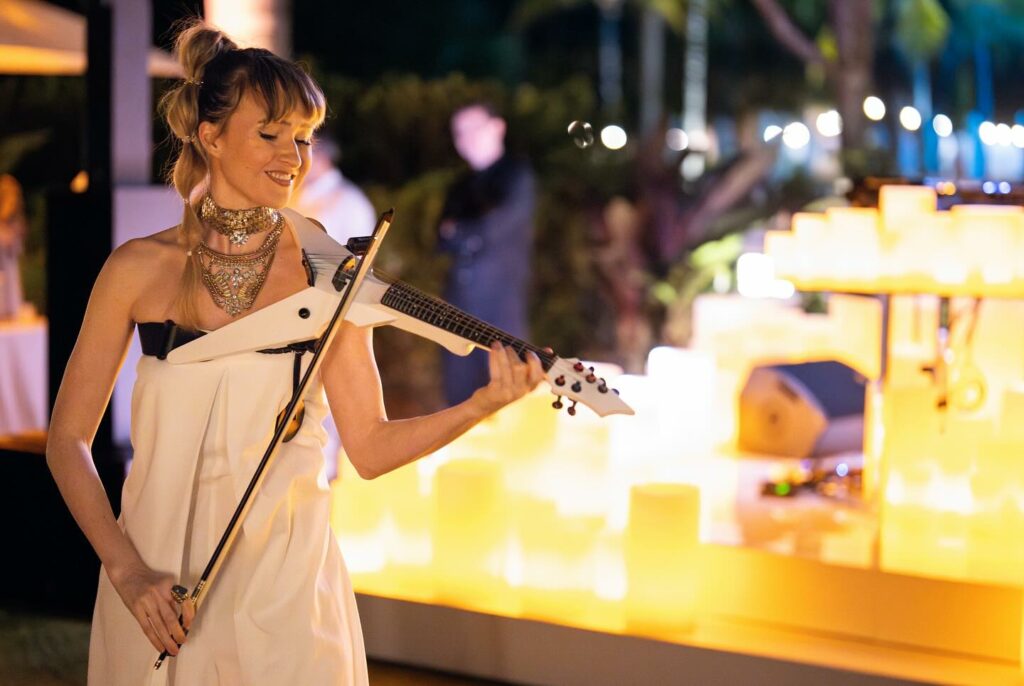 Alfiya Glow playing electric violin